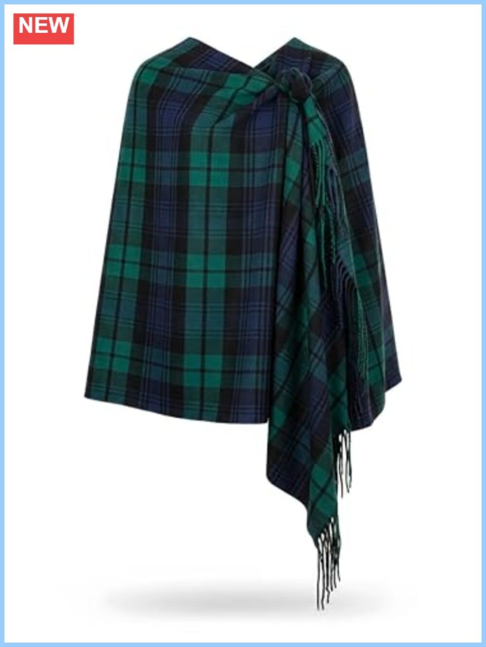 Tartan Plaid Shawl Wrap, Oversized 80x30, Soft Cashmere Feel, Scottish Winter